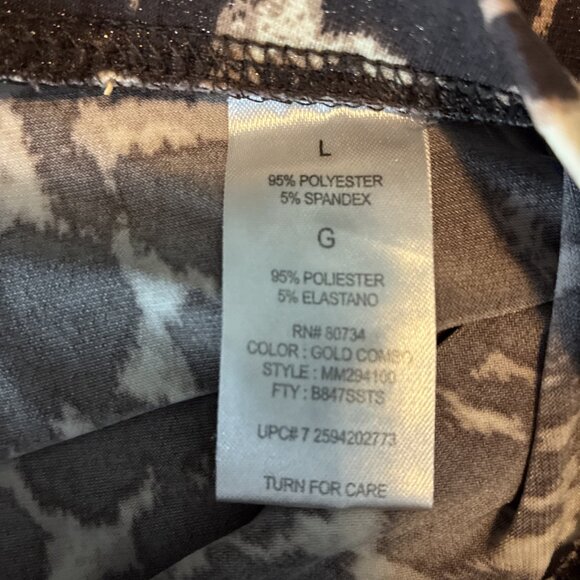 Miley Cyrus MaxAzria Y2K Womens Leggings Leopard Print Stretch Pull On Size L - Picture 6 of 7